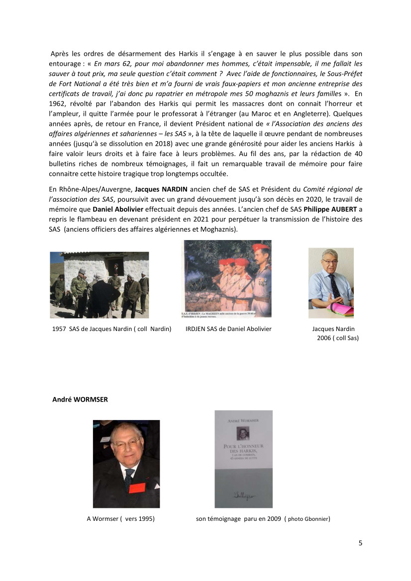 Témoignage-hommage, écrit et photographique de Monsieur Gilles BONNIER Témoignage-hommage, écrit et photographique de Monsieur Gilles BONNIER